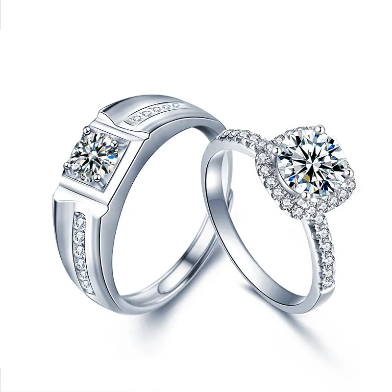 Nieuwe bijpassende ringen voor stellen met kleine moissanite kubusvormige snoepring, accessoire met textuur, Valentijnsdagcadeau, kunstmatig gekweekt._voghion.com