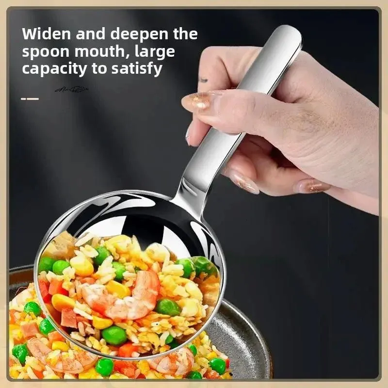 Mestolo Da Zuppa In Acciaio Inossidabile 304 – Cucchiaio Per Porridge E Stufati, Dorato 26,5 Cm - 3