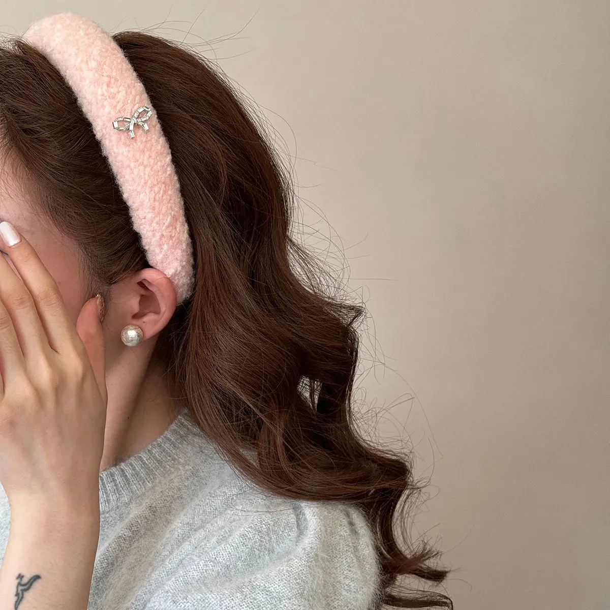 2 Pezzi Fascia Per Capelli Con Perle E Pettine - Copricapo Con Strass Per Sposa, Damigella, Cerimonia (Elastico, Donna) - 4