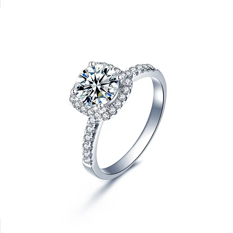 Nieuwe bijpassende ringen voor stellen met kleine moissanite kubusvormige snoepring, accessoire met textuur, Valentijnsdagcadeau, kunstmatig gekweekt._voghion.com