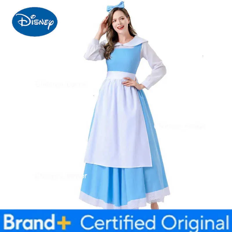 Vestido Largo De Princesa Azul Con Detalles Dorados – Disfraz De Cuento De Hadas Para Mujer Talla XXL, Inspirado En Cenicienta