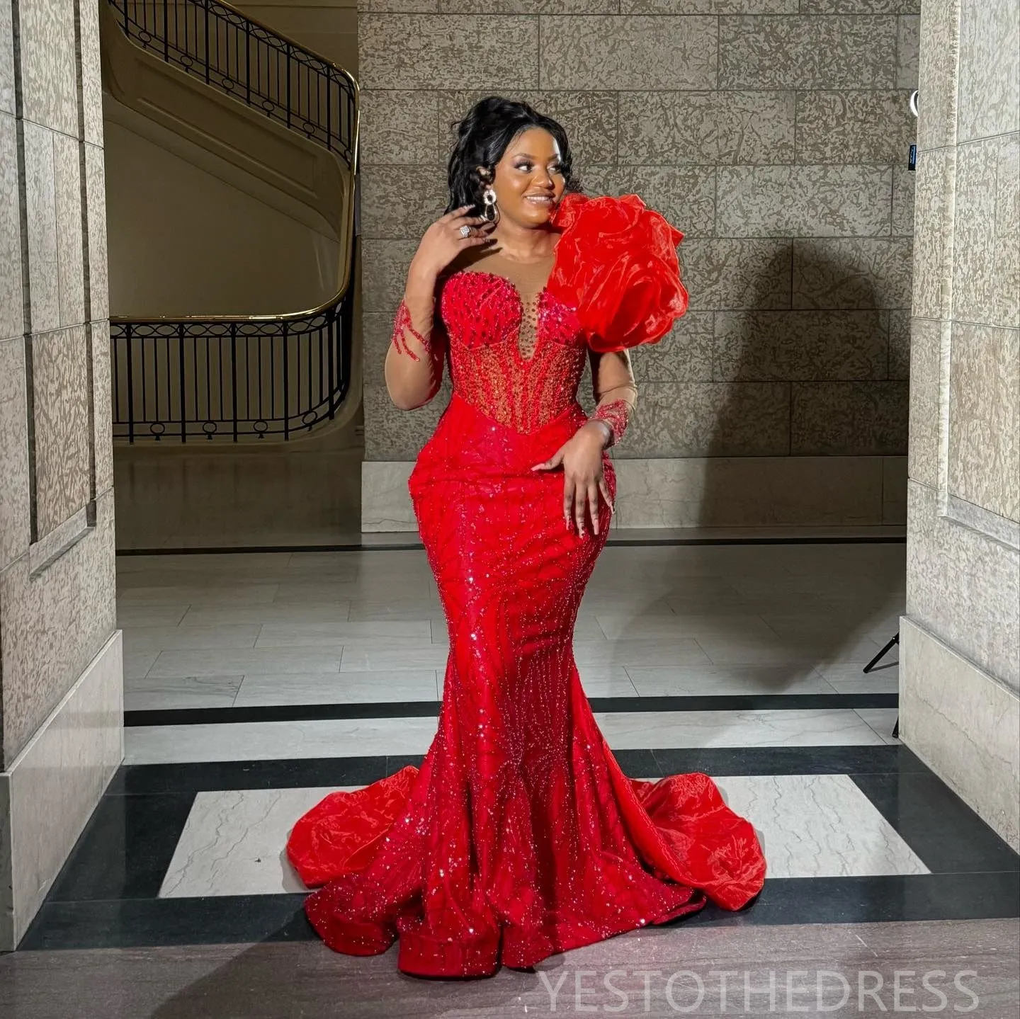 red long sleeve prom dresses plus size red long sleeve dress plus size Red A-line Prom Gown,Off the Shoulder Prom Dress