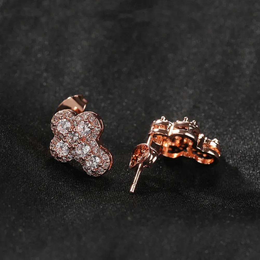 Orecchini A Cerchio Con Croce In Argento Sterling 925 E Zirconi - Donna E Ragazza - 3