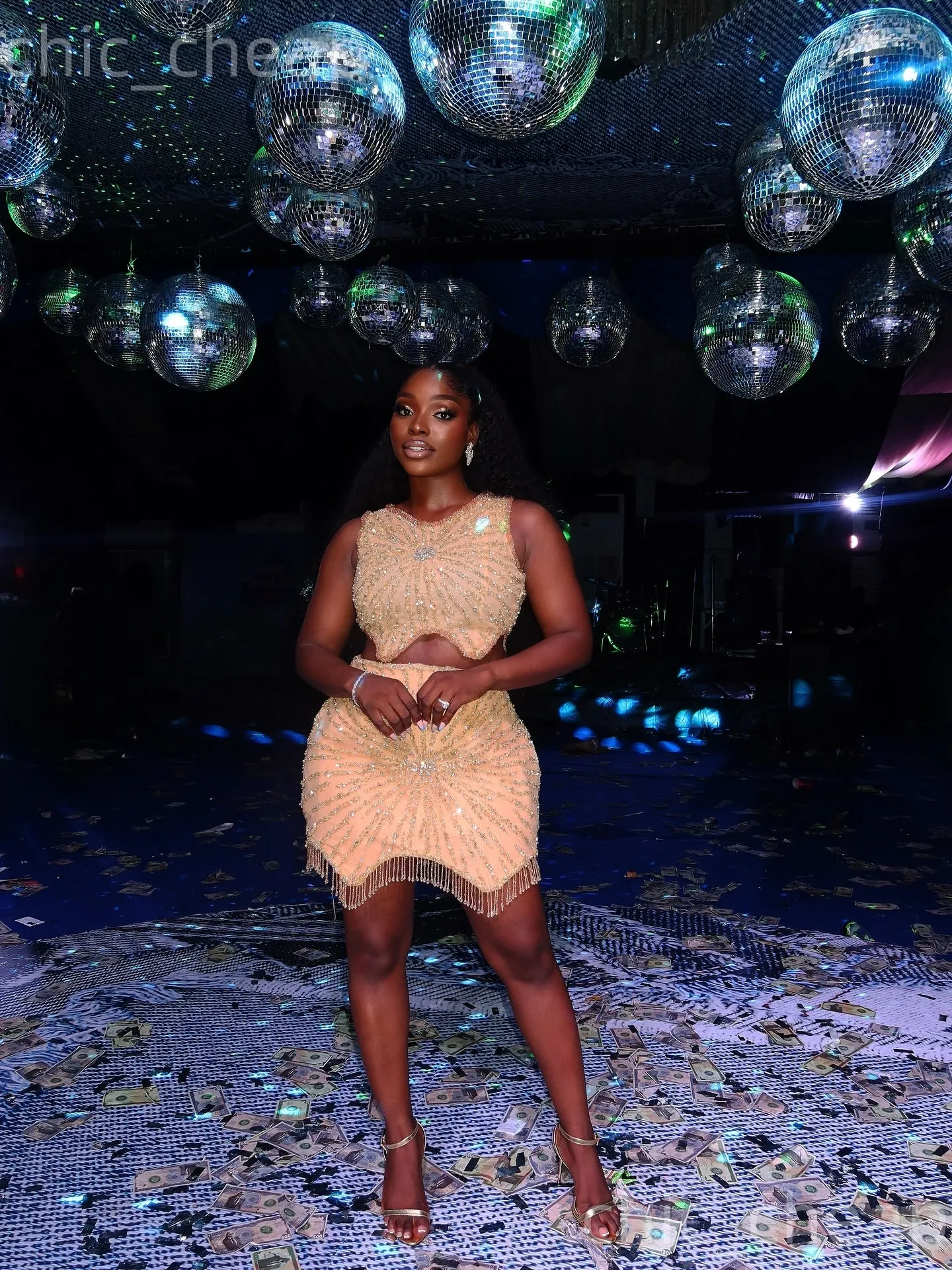 Chic Champagne Two Piece Cocktail Dress Sequined... From Chic_cheap,  $133.47 | DHgate.Com
