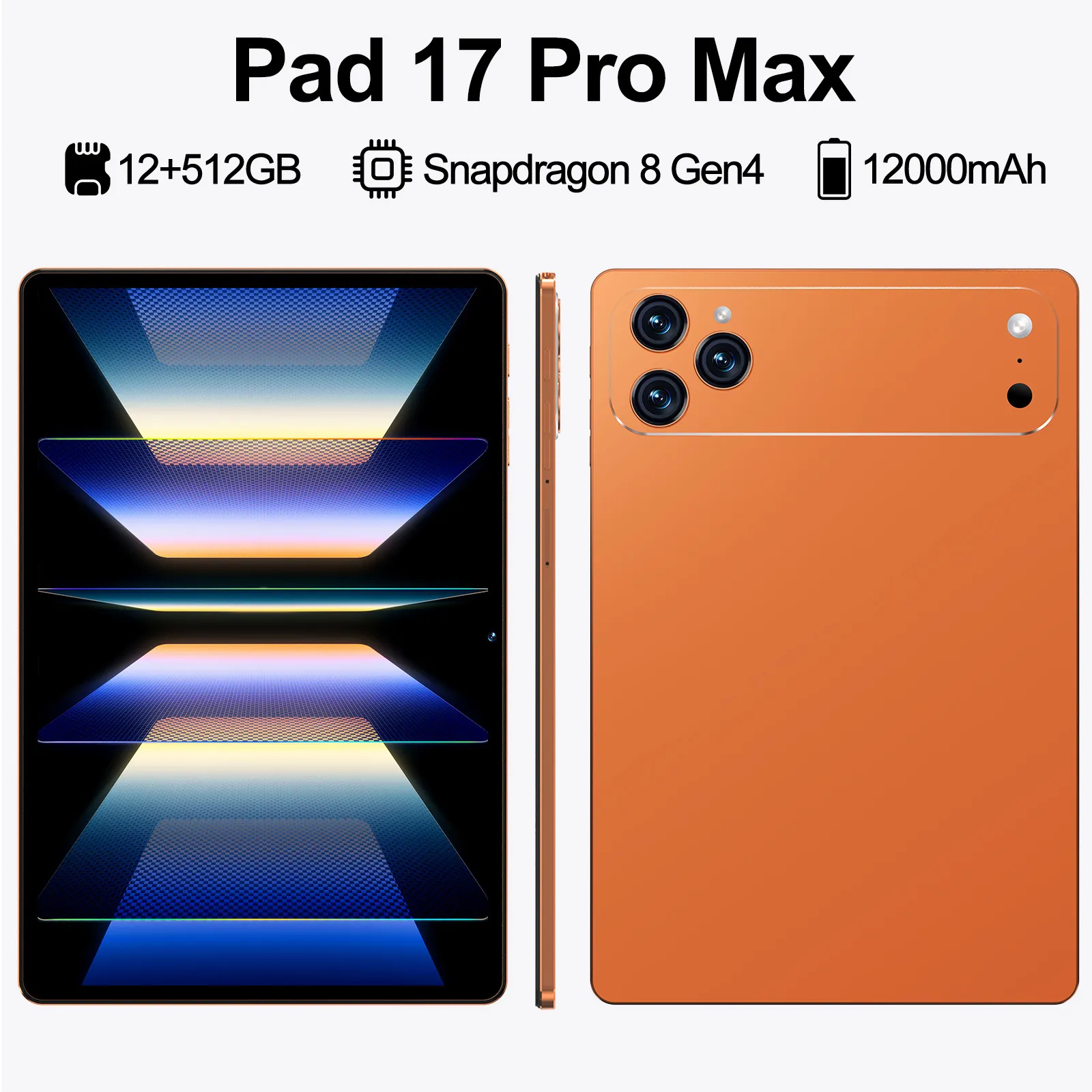 Pad 17 Pro Max Android 14 タブレット 10.1 インチ ディスプレイ