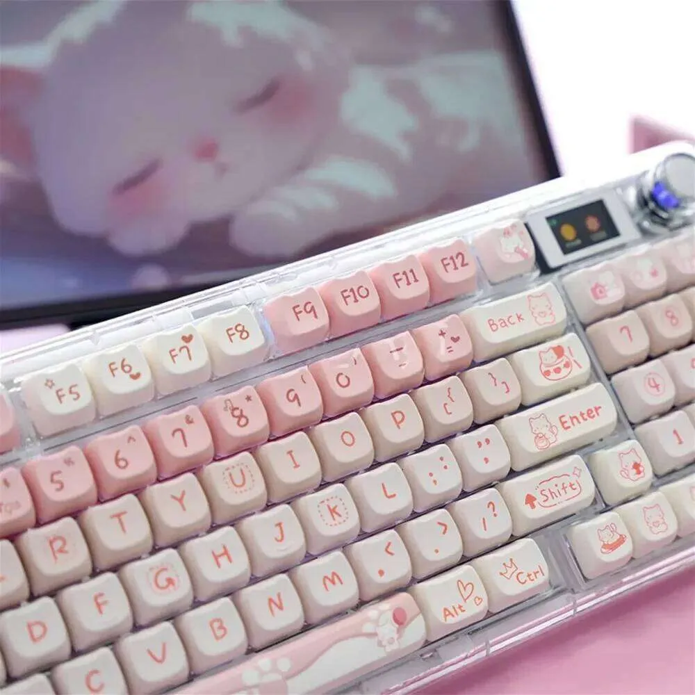 MAO Sevimli Pembe PBT Klavye Tuş Seti MX Switch Yi TL806.44