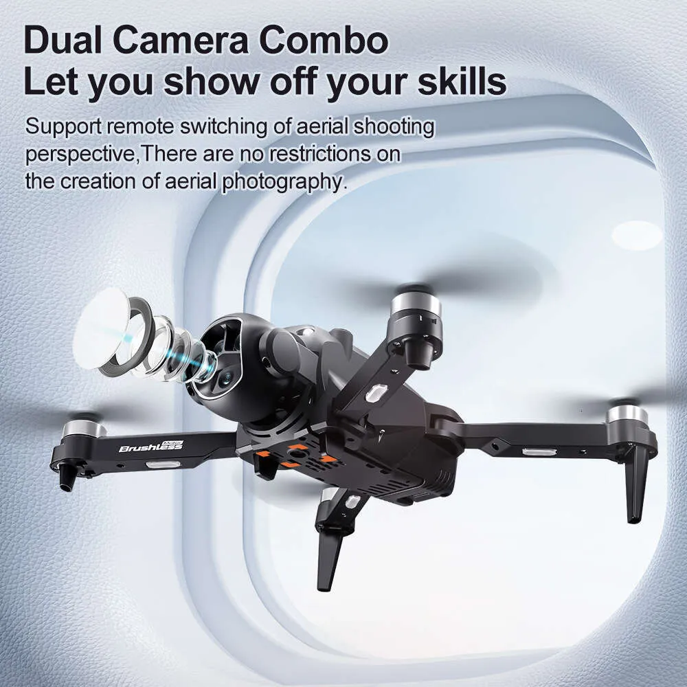 M7 Brushless Drone with Dual Camera and Screen Foldable Remote Control ...