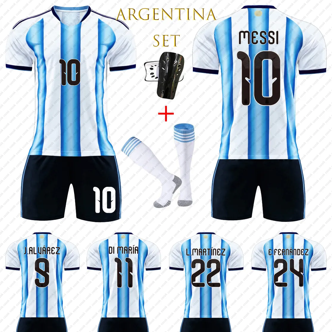 argentina-national-team-soccer-jersey-set-unisex-football-shirt