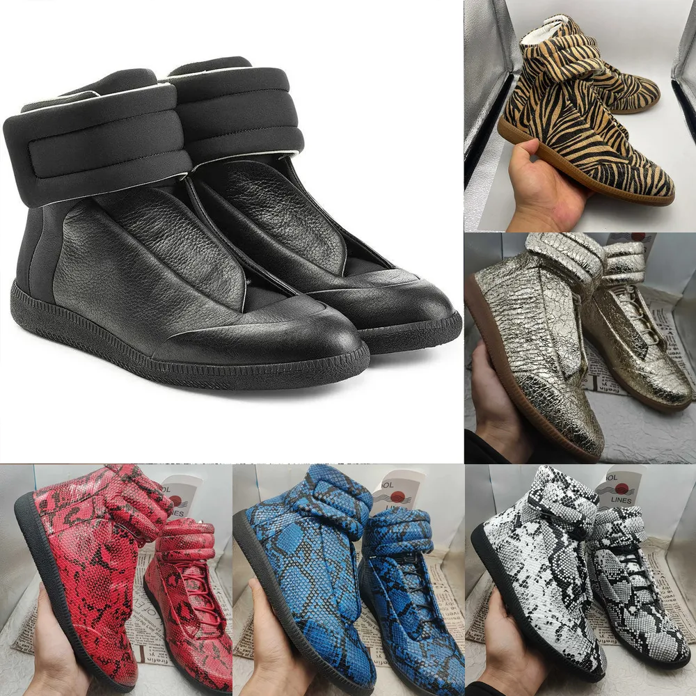 50 Off Brand Mm22 Maison Future High Sneakers Shoes Front Touchstrap Fastening Leather Round Toe Party Dress Technical_voghion.com