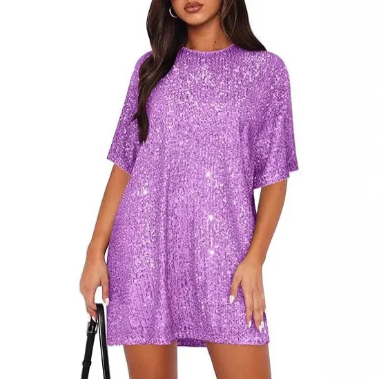 gold dresses for wedding macy's Star Sequin Tee Dress – Black & Gold Mini