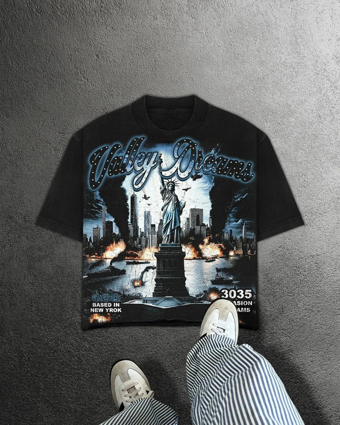 Wholesale Statue Of Liberty Graphic T Shirts Oversized Y2K... From 
