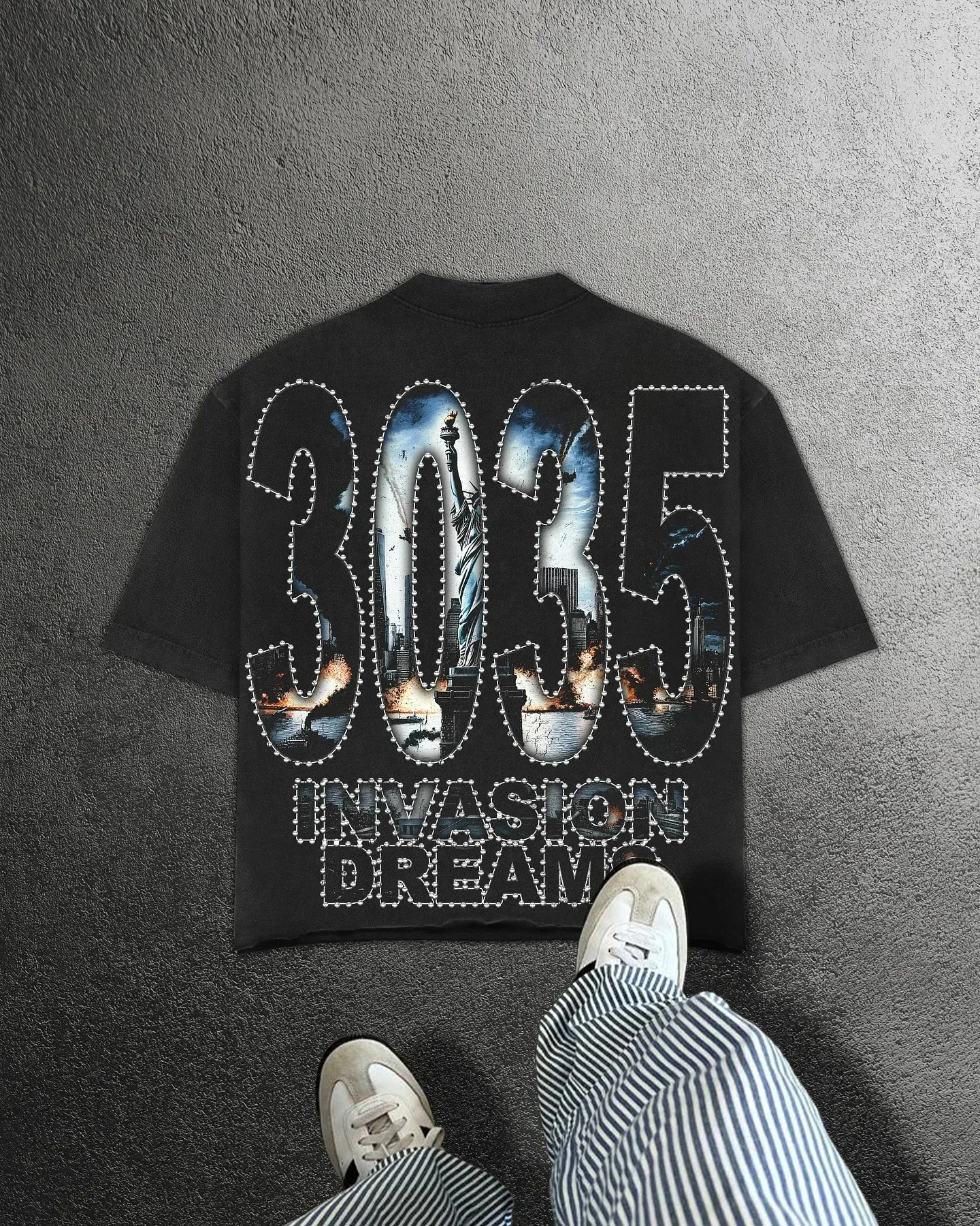 Wholesale Statue Of Liberty Graphic T Shirts Oversized Y2K... From 