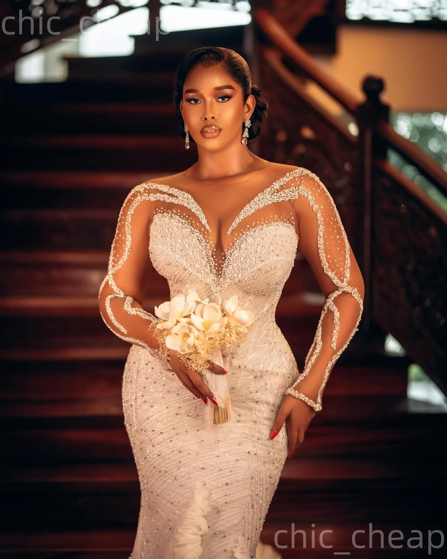 Arabic Aso Ebi Plus Size Ivory Wedding Dresses ... From Chic_cheap, $320.81  | DHgate.Com