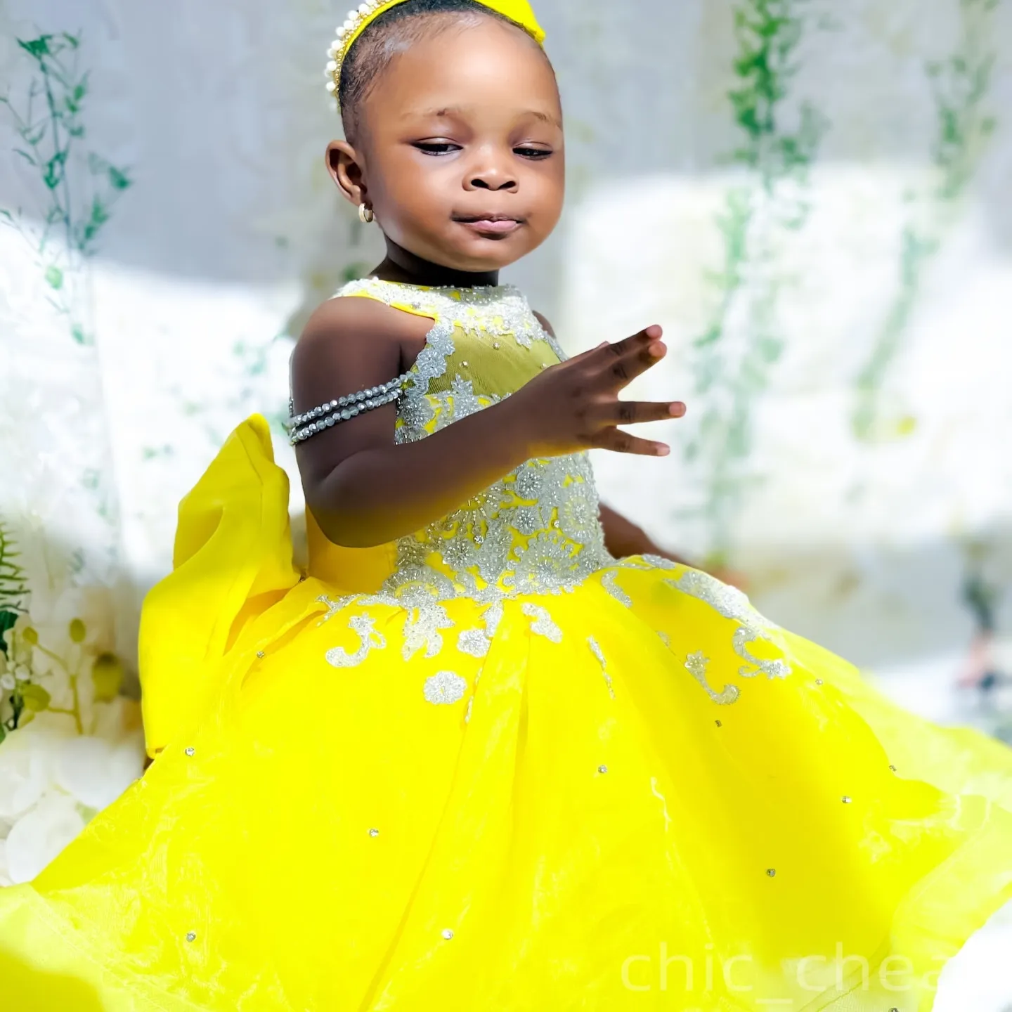 green emerald velvet dress Amelina Flower Girl Dress Pre-Order Size 9-10 / Ivory (As pictured) main image 1