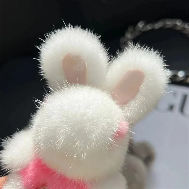 Cute Rabbit Keychains Cute Rabbit Keychain: Soft Faux Fur Ddmymoon Bunny Charm Pendant for ...