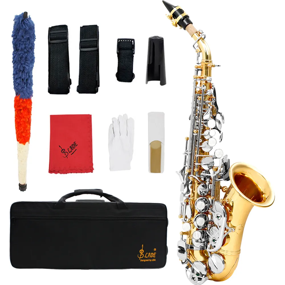 SLADE Soprano Saxophone Small Bend Bb Yellow Copper... From 157,43 