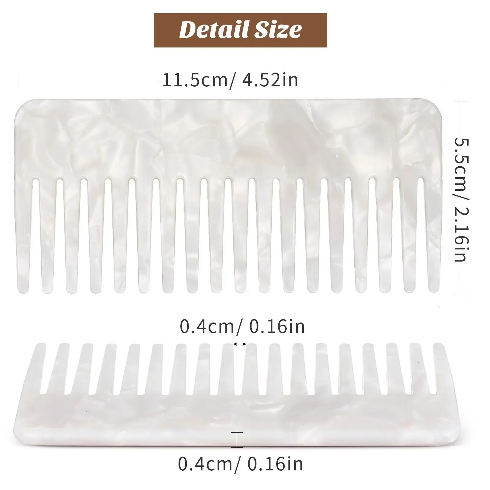 Peigne Coiffeur à Dents Larges Anti-statique - 20 Cm, Noir, Pour Tous Types De Cheveux - Neuf (garantie 1 An)