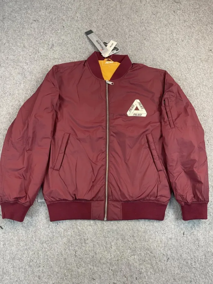Triangle Insert Jacket Triangle Logo Zipper Jacket Lightweight Red Casual Outerwear For ...