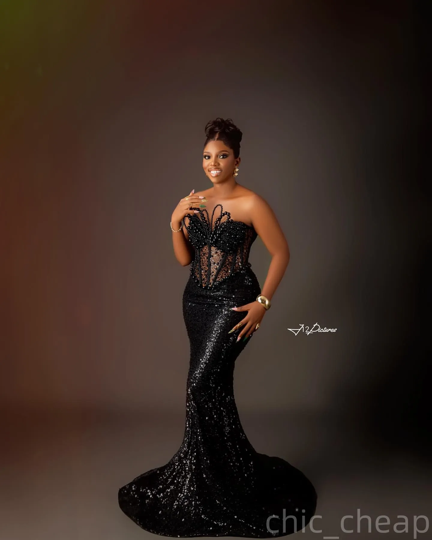 black prom dresses 2025 Dress Corset Back  AnnaCustomDress Black Size Veaul 2026 Elegant Black Prom