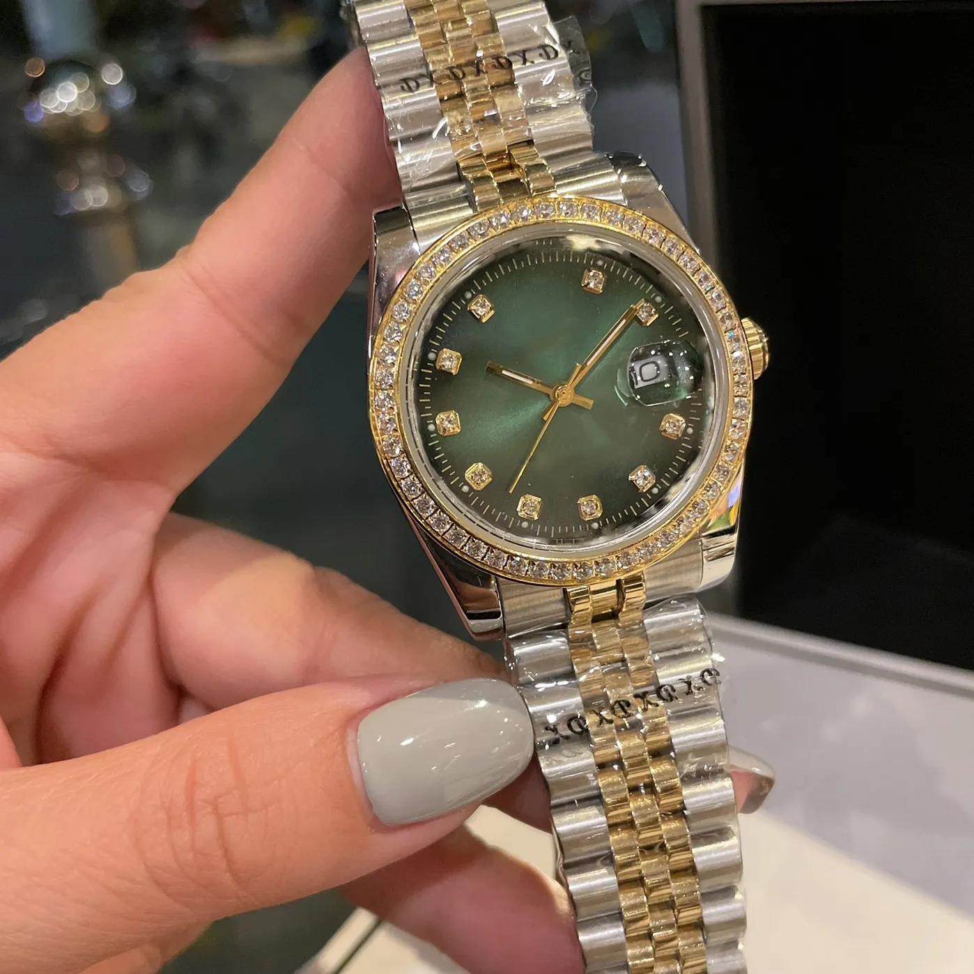 31 Mm Diamond Diamond Women Watch Designer Muñecos De Pulsera