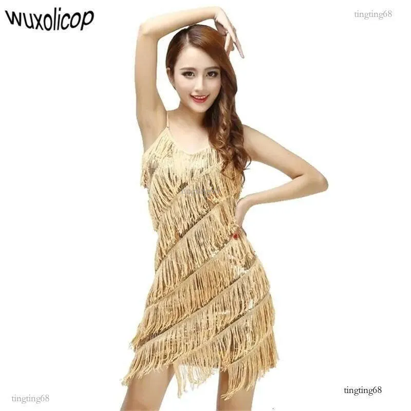 slim fit dress slacks Gold 1920s Sequined Flapper Dress main image 0