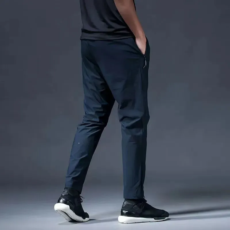 Pantaloni Jogger Uomo In Poliestere Elasticizzato 4 Direzioni - Vita Regolabile, Tasche, Per Palestra E Casual
