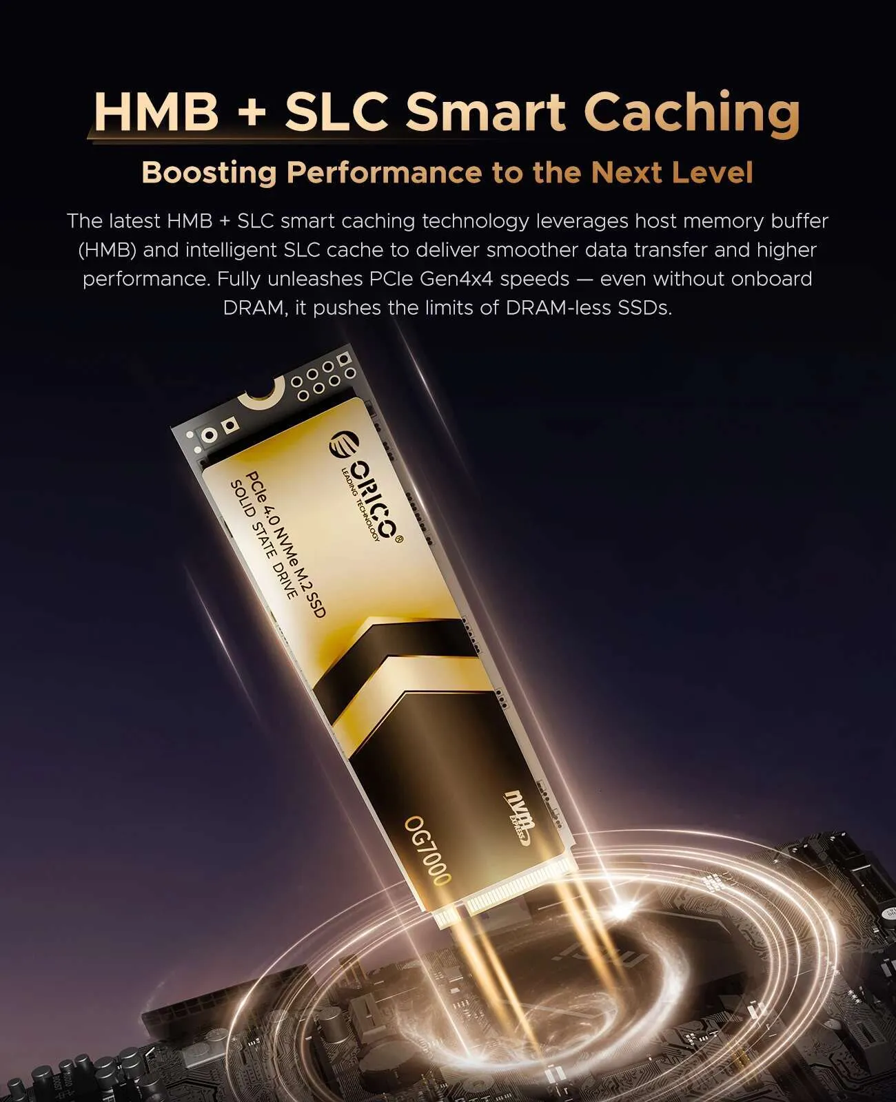 ORICO PCIe Gen4 NVMe SSD 1TB 2TB Up To 7400MB/S... From 