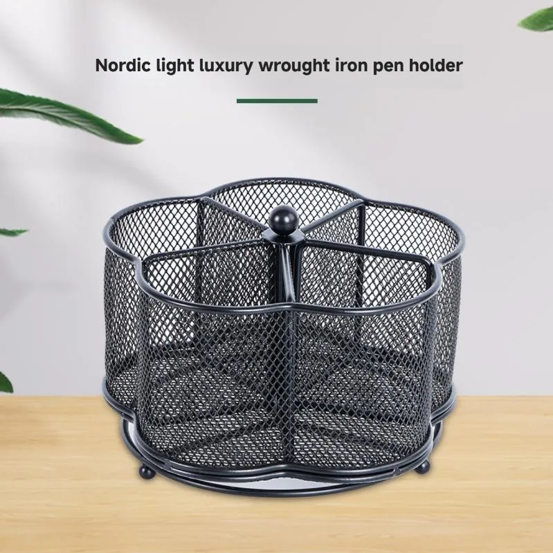 Save Big on Bulk Rotating Desk Organizer Rotating Desk Organizer Slot  Metal Mesh Pencil Holder For Home Office Supplies And Accessories Best  Deals