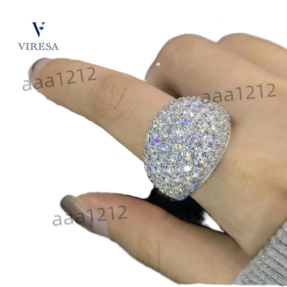 Luxury Fine Jewelry: 925 Sterling Silver Moissanite Rings Iced Out