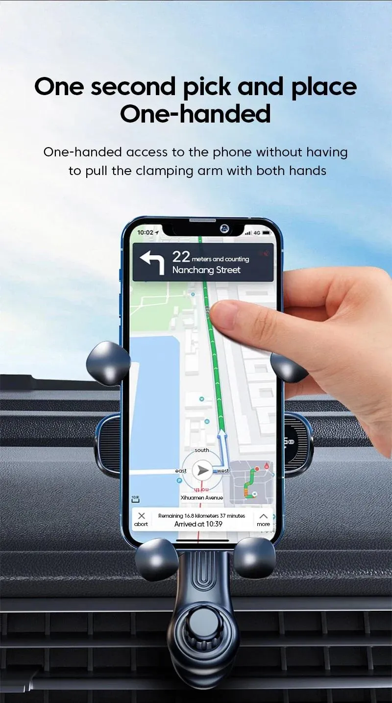 Nuovo supporto per auto con rotazione a 360°, supporto per presa d'aria, supporto per navigazione, supporto per telefono telescopico per 4,7-7_voghion.com