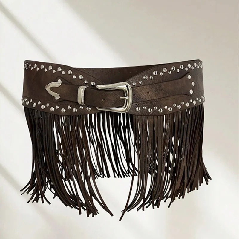 Grenzüberschreitender explosiver Absatz Europa und die Vereinigten Staaten Western Cowboy Quastengürtel Retro Wild Hippie Bohemian_voghion.com