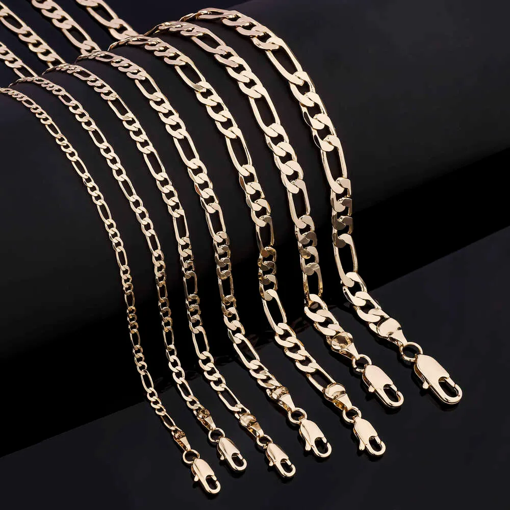 14k vergulde figaro ketting voor dames en heren sieraden_voghion.com