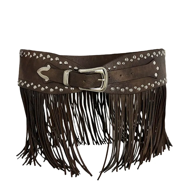 Cross-border Explosive Paragraph Europe And The United States Western Cowboy Tassel Belt Retro Wild Hippie Bohemian_voghion.com