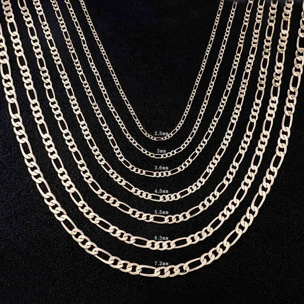 14k vergulde figaro ketting voor dames en heren sieraden_voghion.com