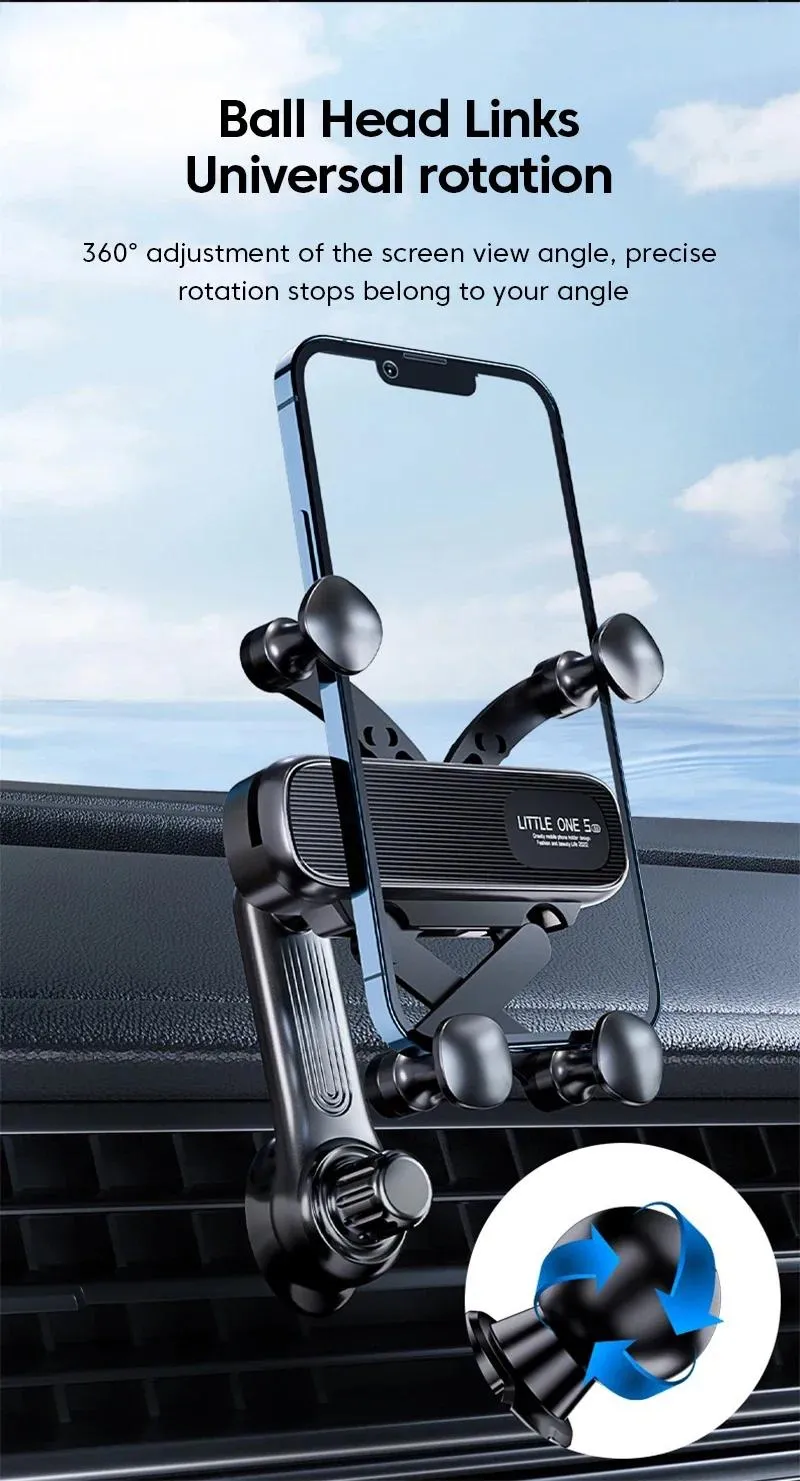 Nuovo supporto per auto con rotazione a 360°, supporto per presa d'aria, supporto per navigazione, supporto per telefono telescopico per 4,7-7_voghion.com