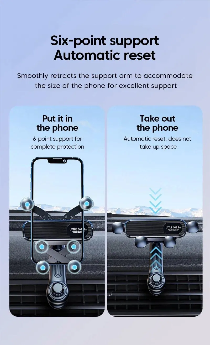 Nuovo supporto per auto con rotazione a 360°, supporto per presa d'aria, supporto per navigazione, supporto per telefono telescopico per 4,7-7_voghion.com