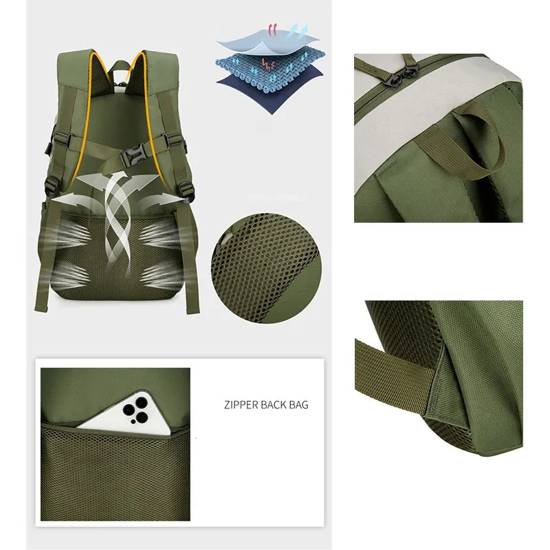 Fashionable Contrasting Color Hiking Bag For Outdoor Travel Waterproof Lightweight Backpack Casual Versatile Unisex_voghion.com