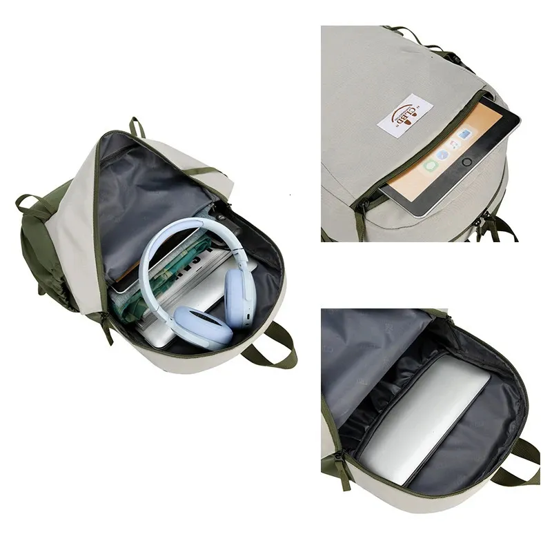 Fashionable Contrasting Color Hiking Bag For Outdoor Travel Waterproof Lightweight Backpack Casual Versatile Unisex_voghion.com