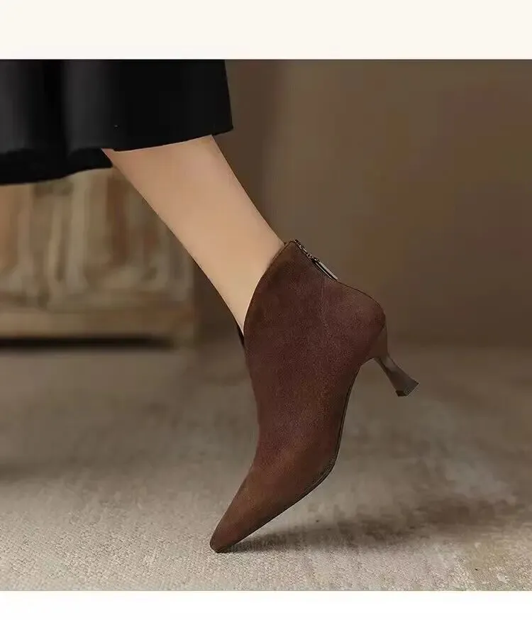 Stiletto pumps van suède voor dames elegante kantoorschoenen_voghion.com