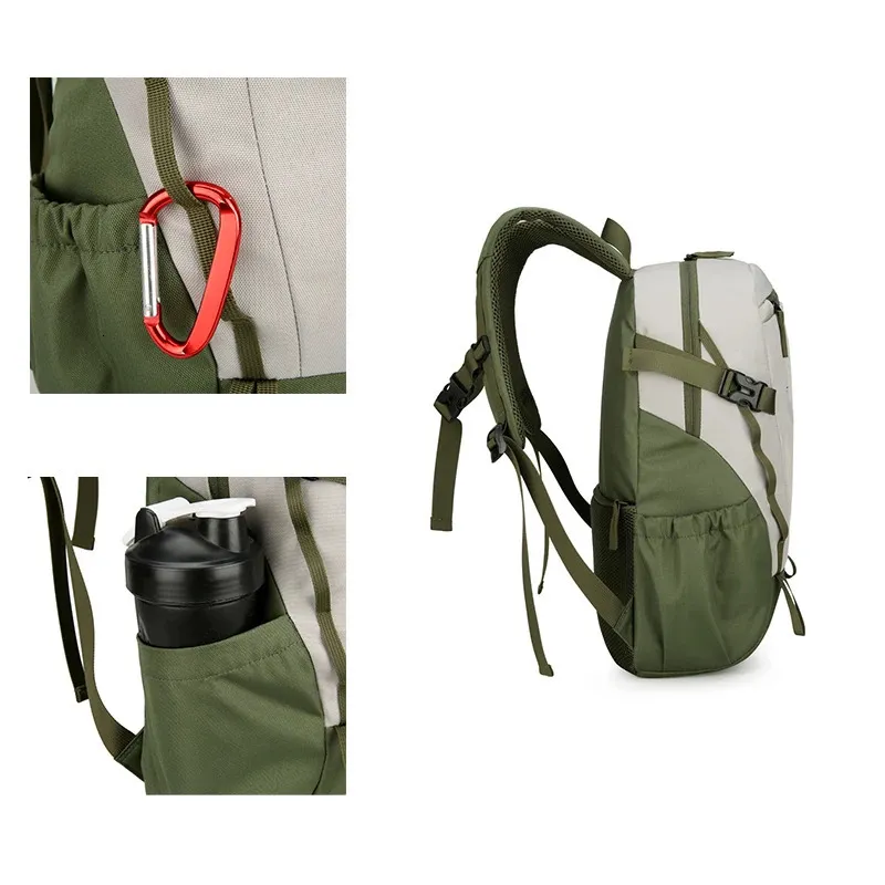 Fashionable Contrasting Color Hiking Bag For Outdoor Travel Waterproof Lightweight Backpack Casual Versatile Unisex_voghion.com