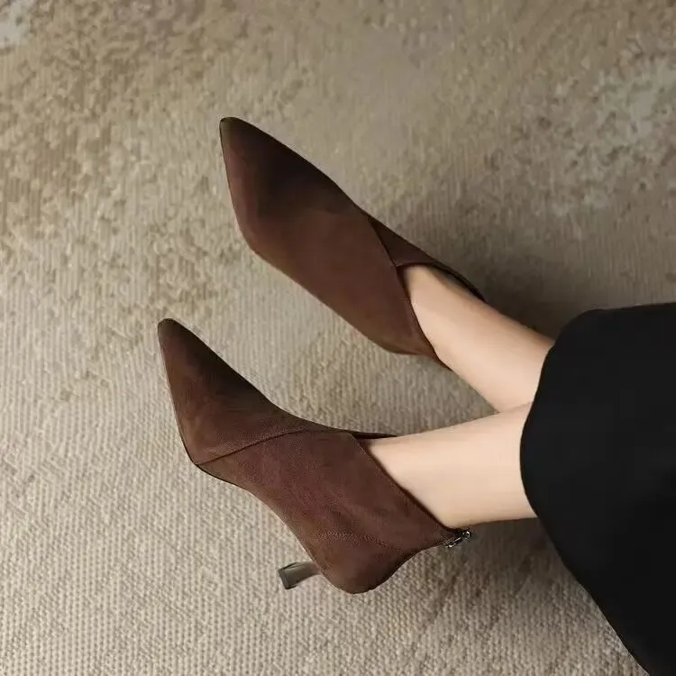 Stiletto pumps van suède voor dames elegante kantoorschoenen_voghion.com