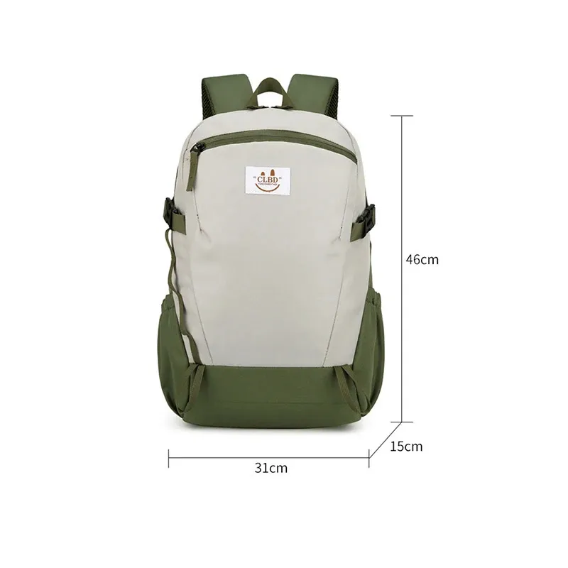 Fashionable Contrasting Color Hiking Bag For Outdoor Travel Waterproof Lightweight Backpack Casual Versatile Unisex_voghion.com