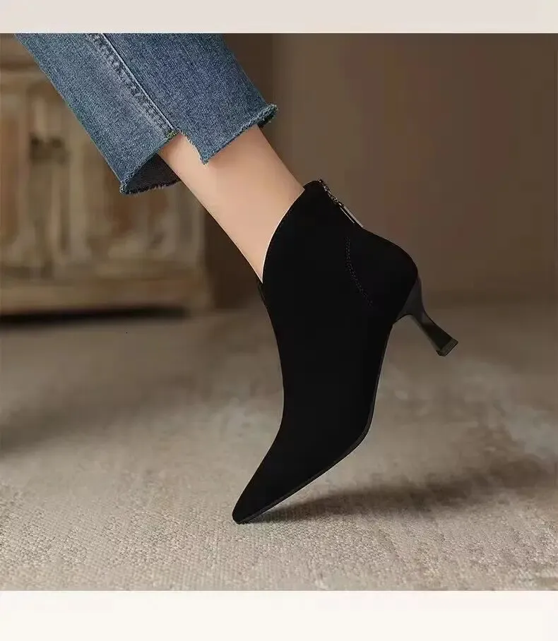 Stiletto pumps van suède voor dames elegante kantoorschoenen_voghion.com