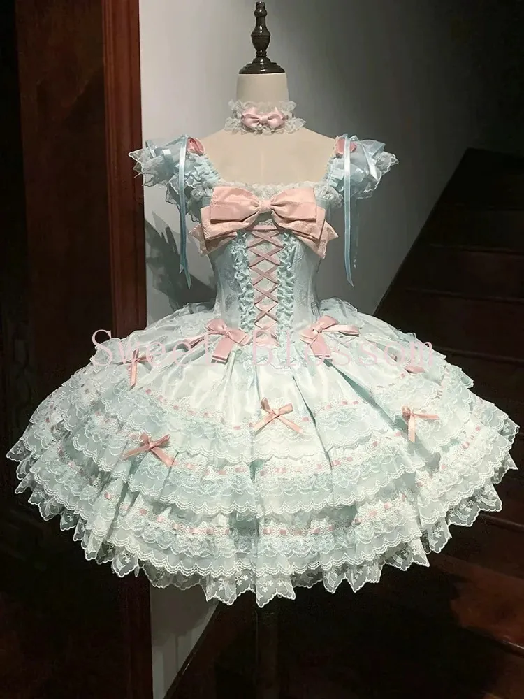 open lace back dress Girls' Pastel Spring Gingham Twirl Dress – Little Stocking Company main image 0