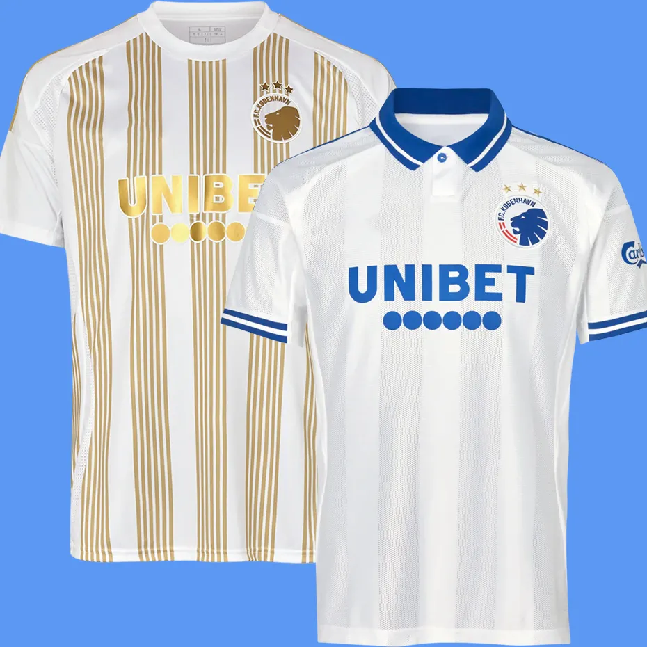 Save Big on Bulk Fc Copenhagen Jersey Sporting Jerseys Soccer 24/25 FC  Copenhagen White Gold Football Shirt Byens Hold Soccer Jersey Kit Best 