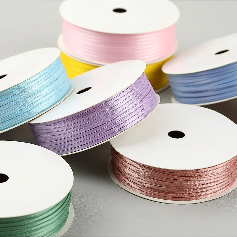 Craft Ribbon 2mm Thin Double Sided Ribbon For DIY Crafts, Gift Wrapping ...