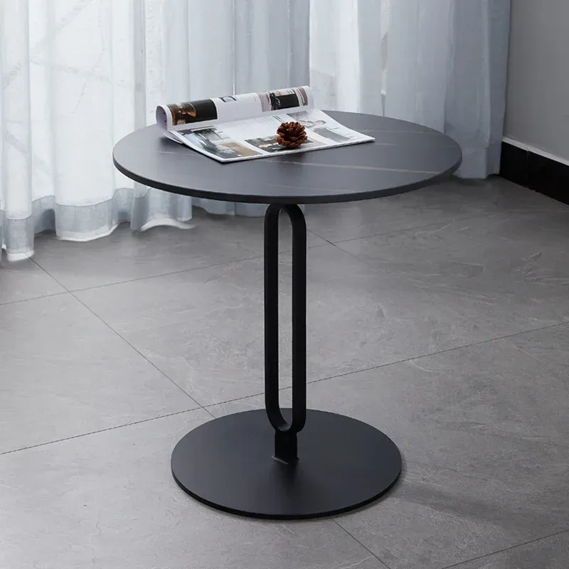 Slate Small Round Side Table Light Luxury Nordic Coffee Table For ...