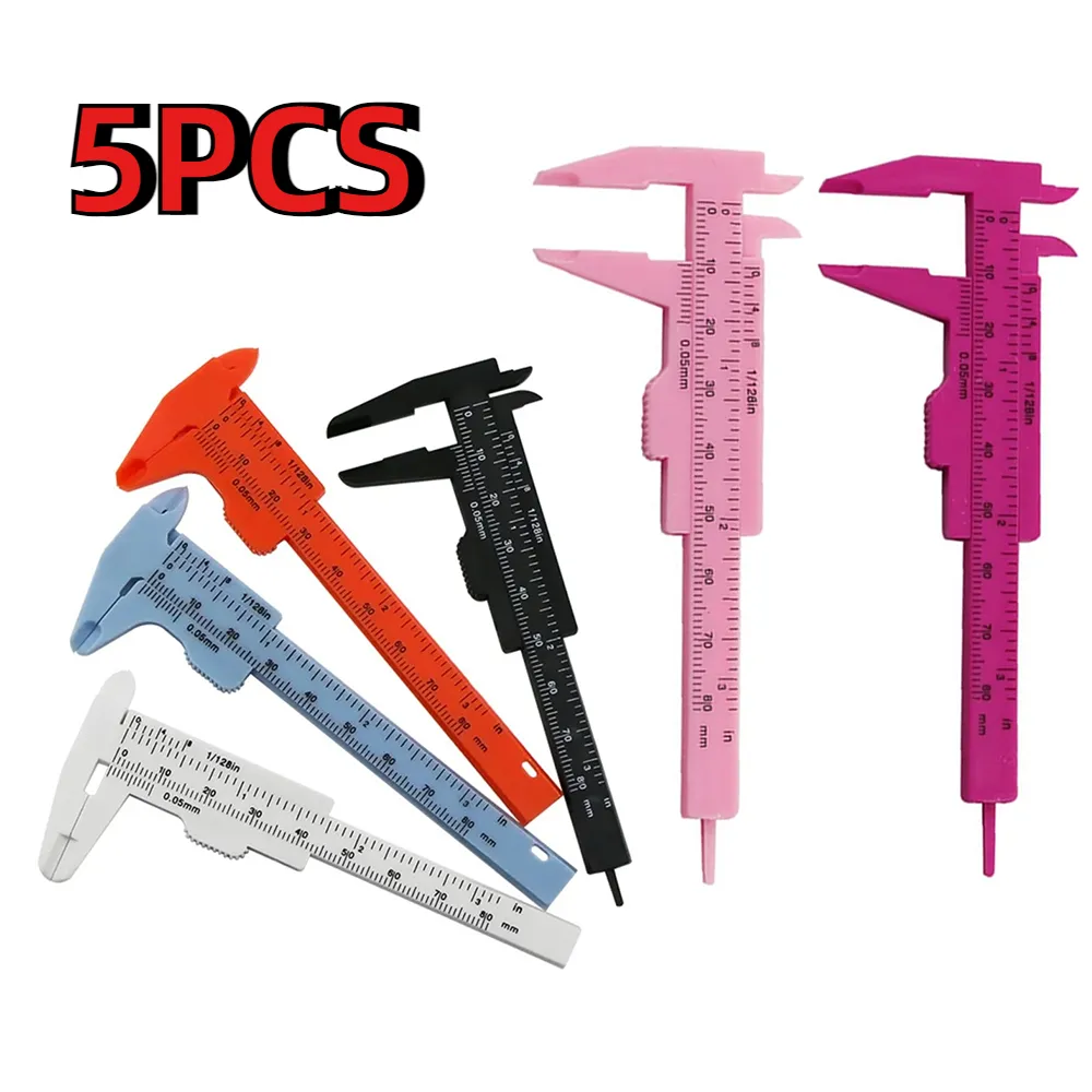 0 80mm Rose Pink Double Scale Sliding Gauge Permanent Makeup Tool ...