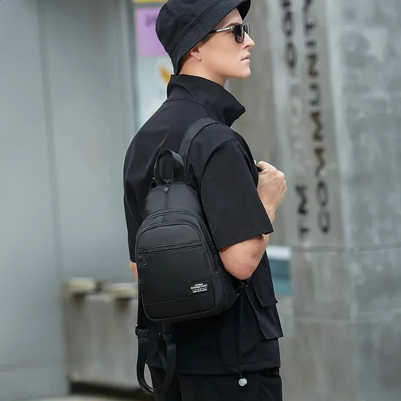 Casual Mini Mens Backpack Multifunction Lightweight Chest Bag Outdoor Backpacks Travel Small Men Shoulder 250628_voghion.com