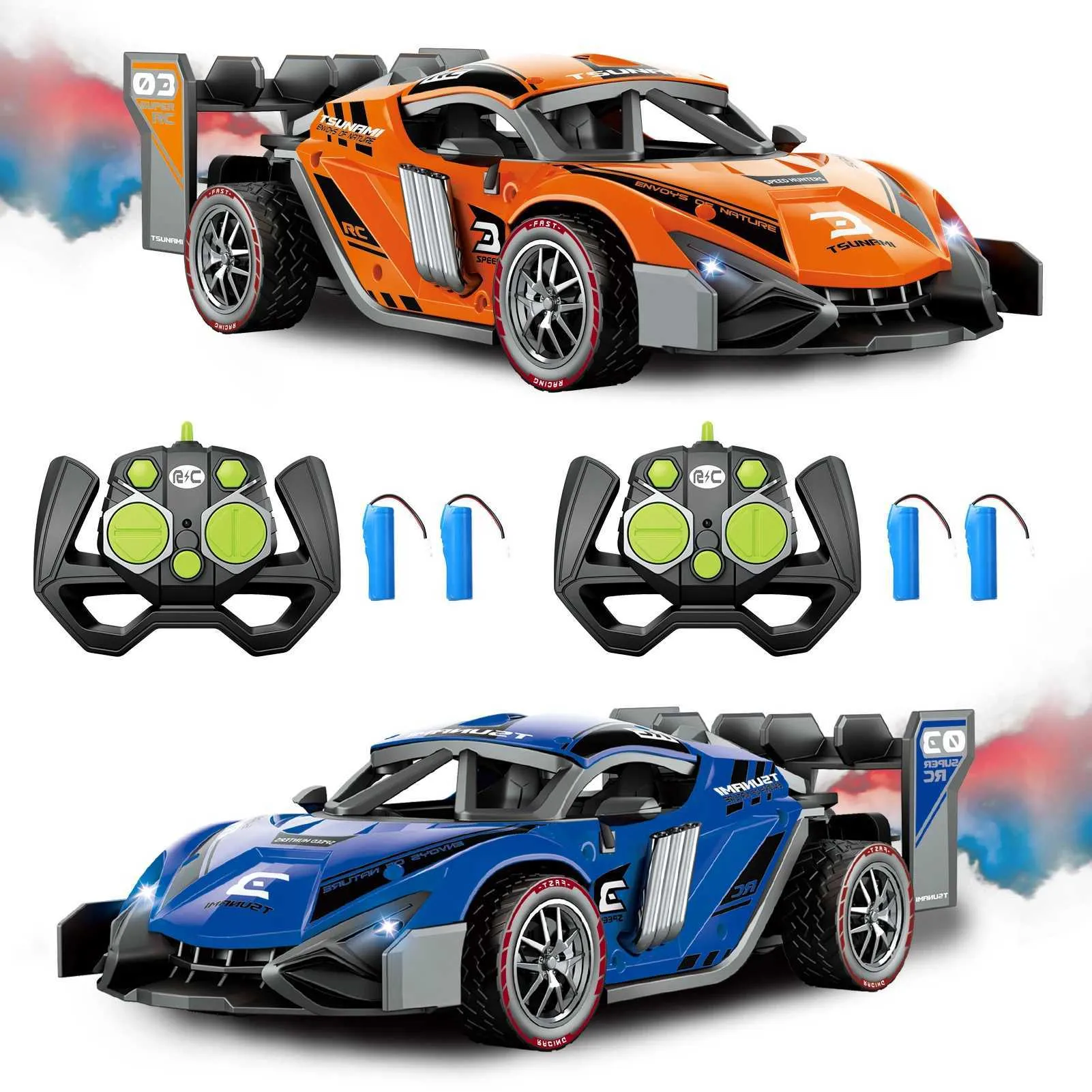 Mist Racing Remote Car Z250707 2 Pack Remote Control Drift Cars High Speed 4WD Off Road RC ...